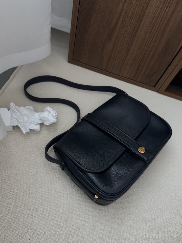 HERMÈS H Clasp Shoulder Bag – Rare 90s Vintage 🖤✨