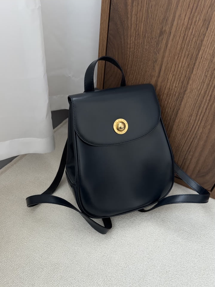 CELINE "Planet" Mini Backpack 🌍✨ Rare Vintage Box Leather
