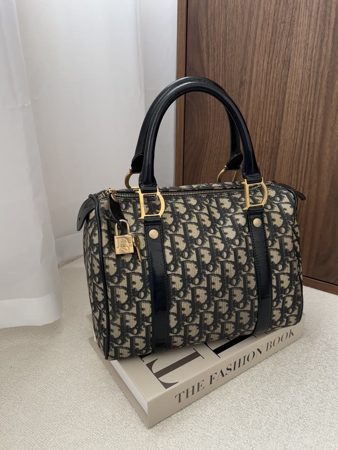 Christian Dior Monogram Boston Bag 🖤✨ With Lock & Key | Excellent Condition