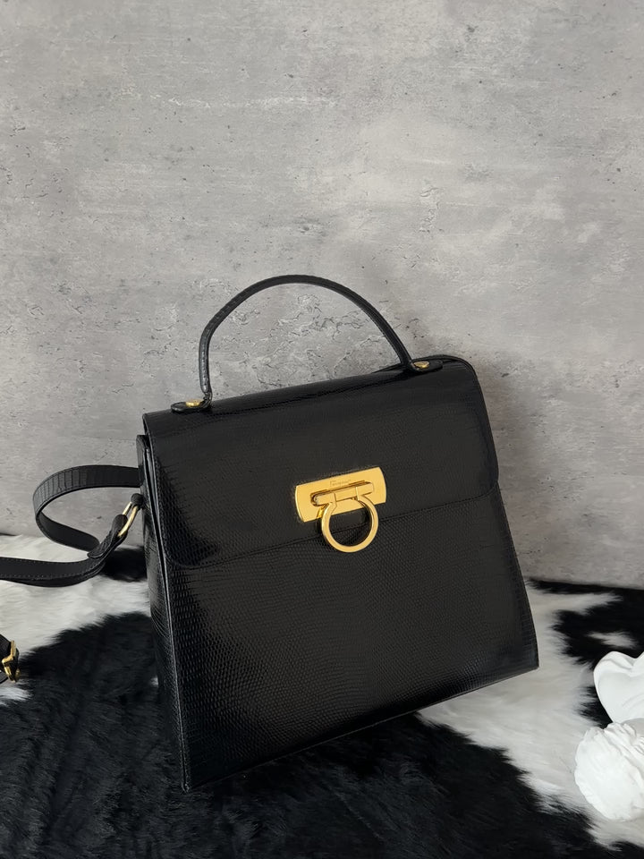 Ferragamo Lizard Leather Kelly Bag 😻｜Rare Exotic Leather × Elegant Top Handle × Lightweight Luxury
