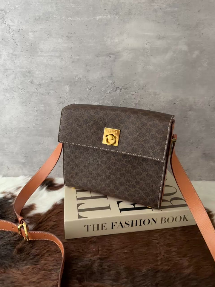 Celine Monogram Mini Shoulder Bag 🤎｜Rare Mini Size × Structured Shape × Shoulder or Crossbody