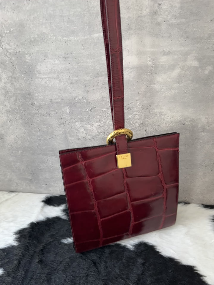 Celine Crocodile Donut Bucket Bag ❤️🐊｜Exotic Crocodile × Iconic Donut Hardware × Archive Collectible