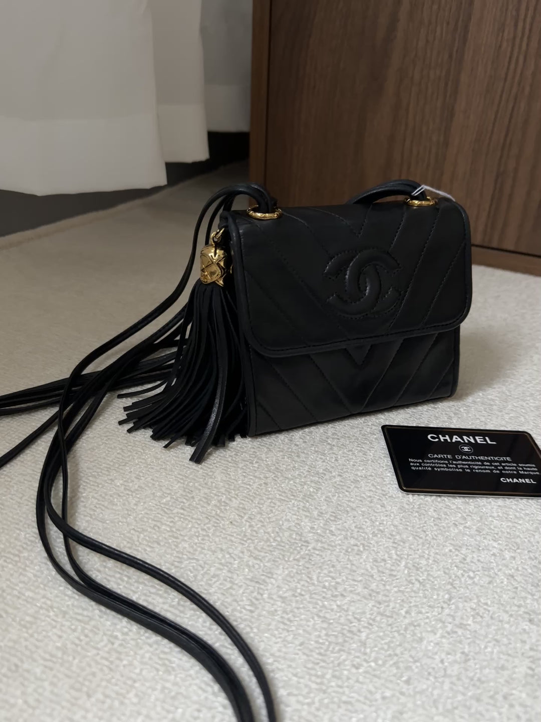 CHANEL Pineapple Clasp Tassel Mini Bag 🖤✨ Ultra Rare