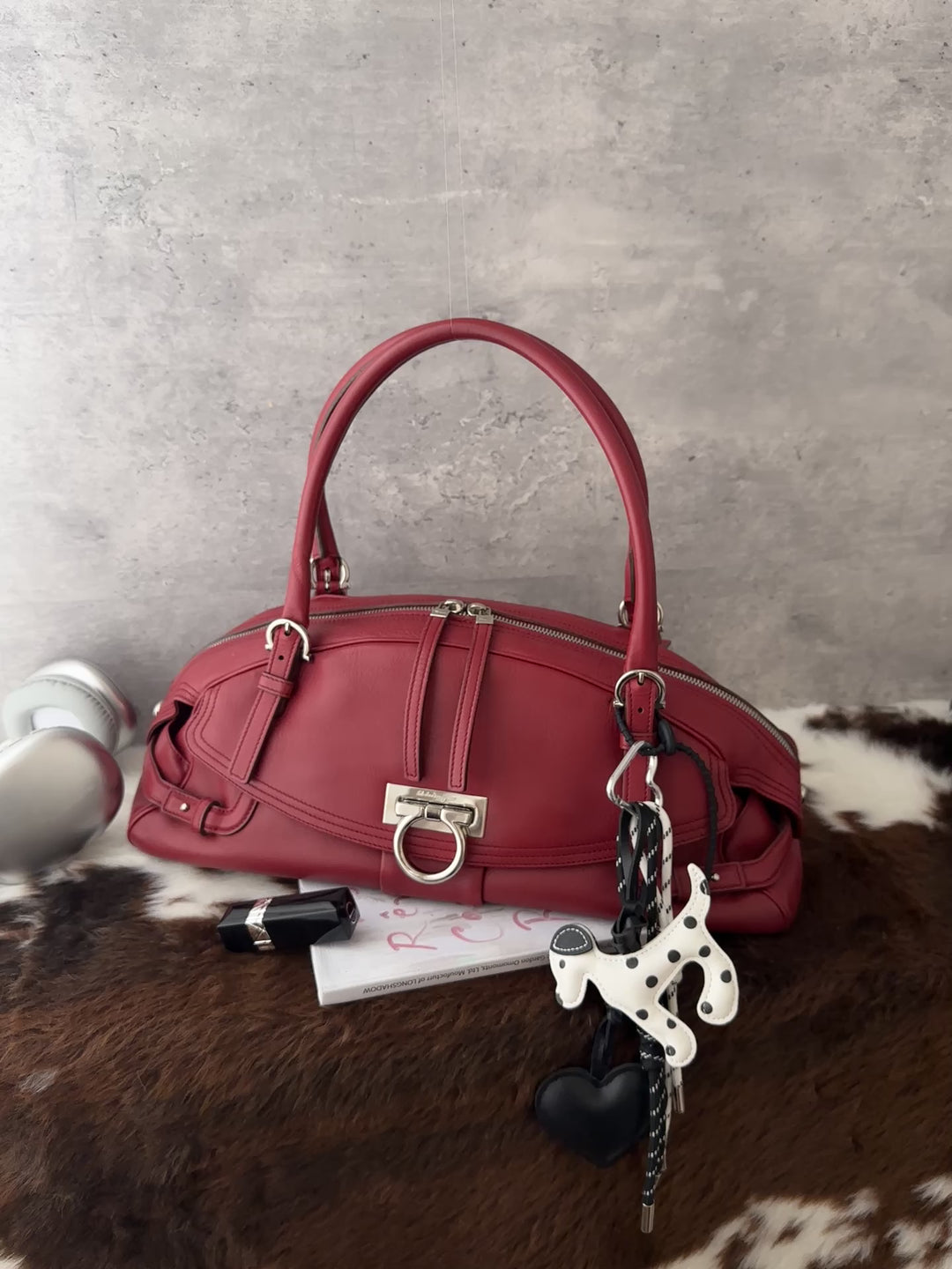 Ferragamo Rare Baguette Bag ❤️｜Long Handle Design｜East-West Shape｜Excellent Condition