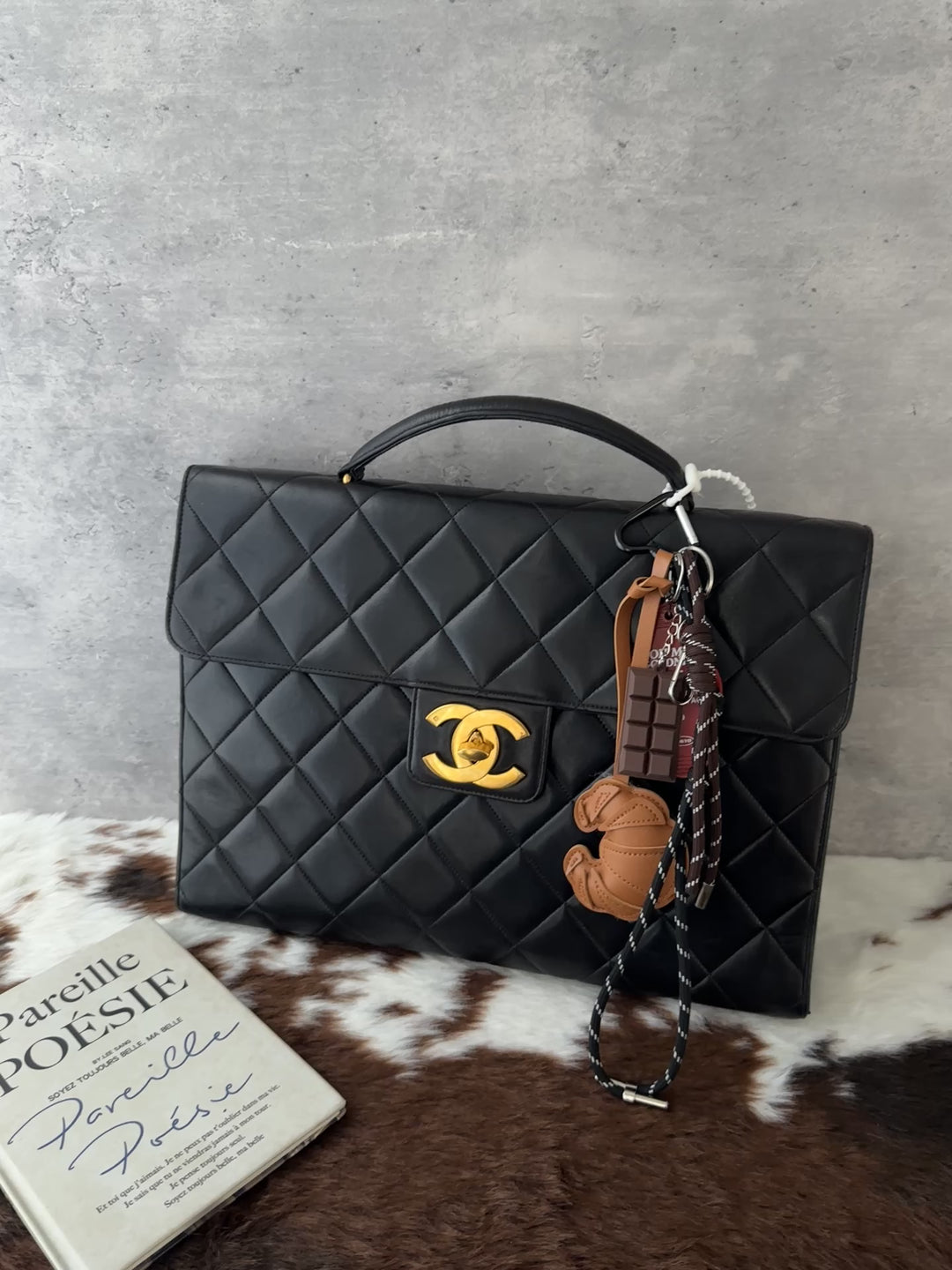 Chanel Quilted Lambskin Briefcase 🖤✨｜Gold-Tone CC Turnlock × Quilted Lambskin × Laptop-Friendly Size