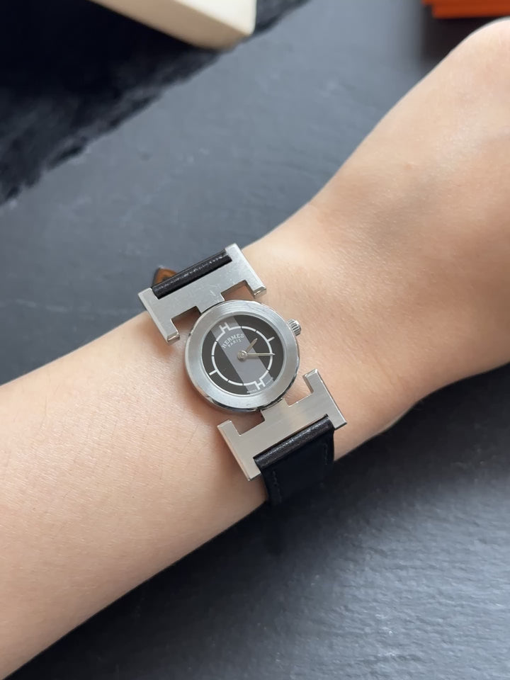Hermès H Watch 🤍🖤｜Belt Buckle Design｜Oversized H Case｜Full Set
