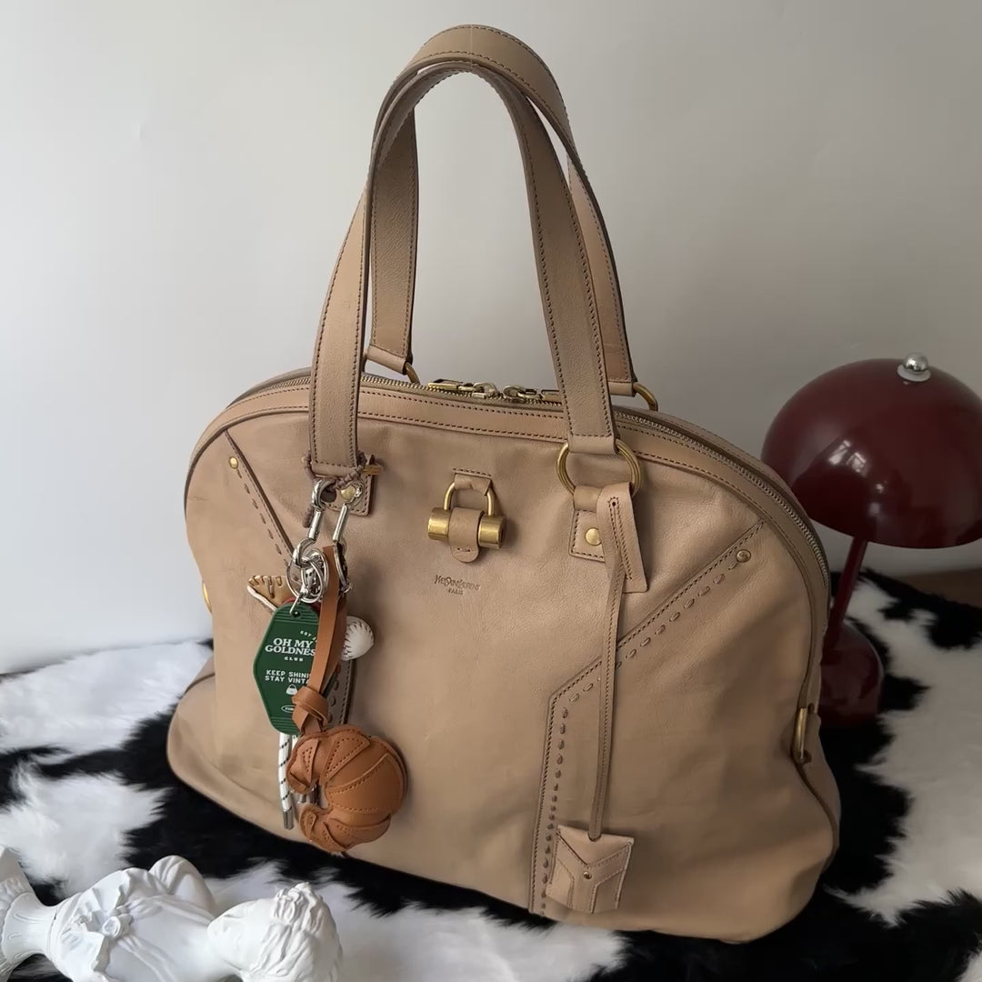 YSL Leather Hobo Bag 🤎｜Oversized Y Panel × Spacious Laptop Fit × Soft Cowhide Leather