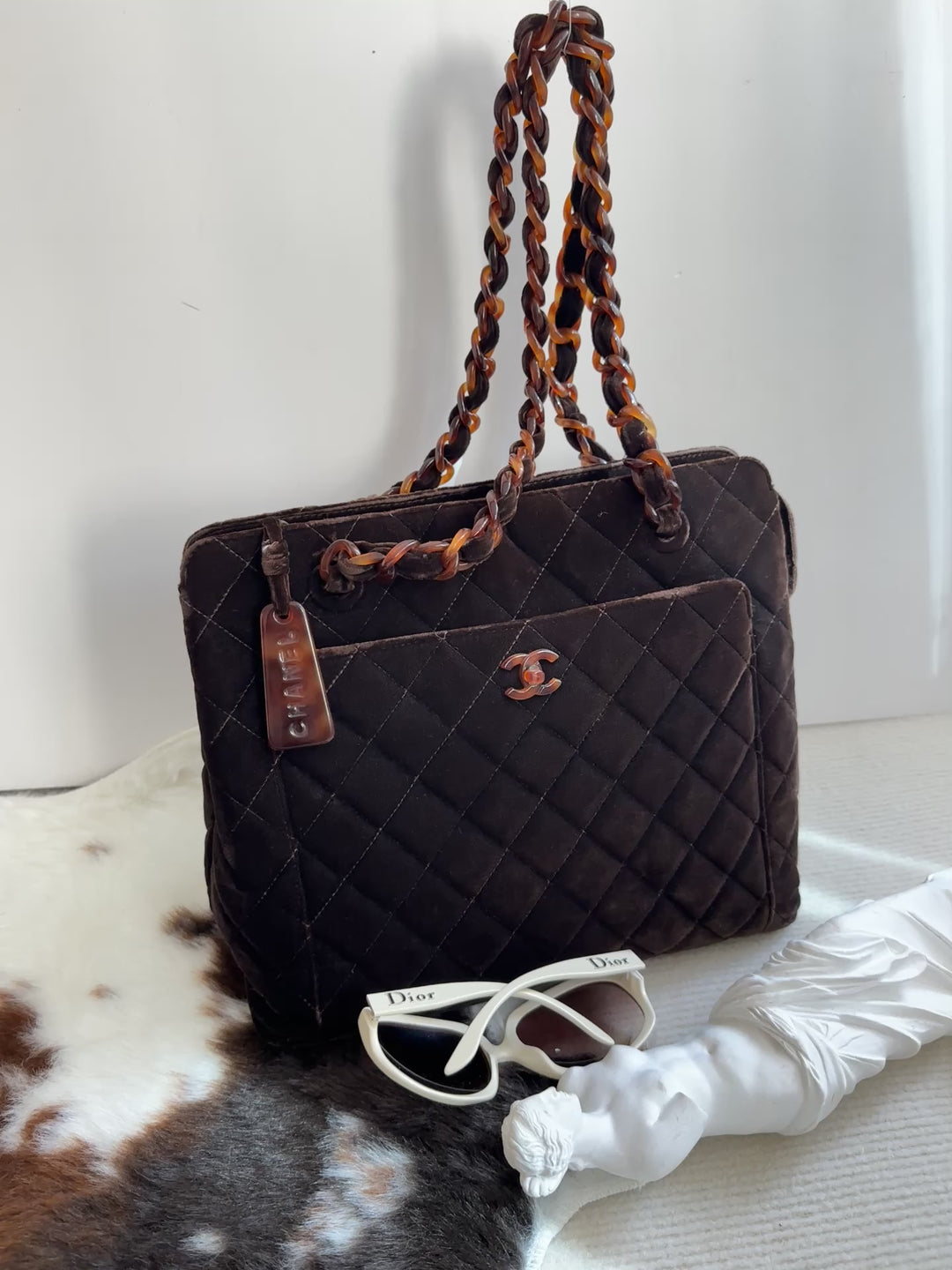 Chanel Tortoiseshell Velvet Tote 🤎 | Quiet Luxury in a Rare Vintage Form