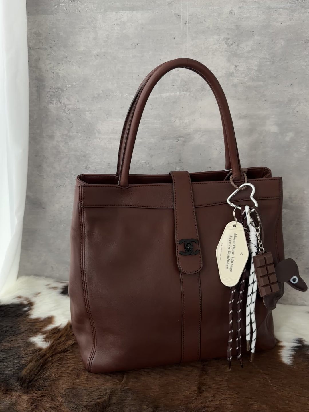 Chanel “Chocolate Brown Soft Hobo Tote” 🍫✨ | Rare Matte Black CC Turn Lock