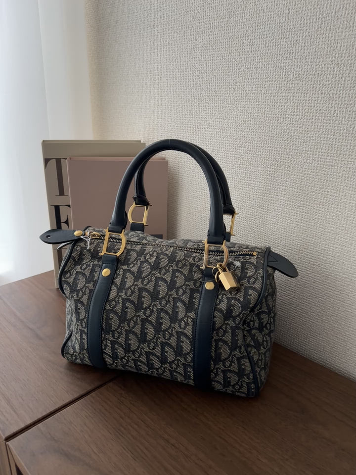 DIOR Monogram Boston 25 Bag 💙✨ Rare Small Size