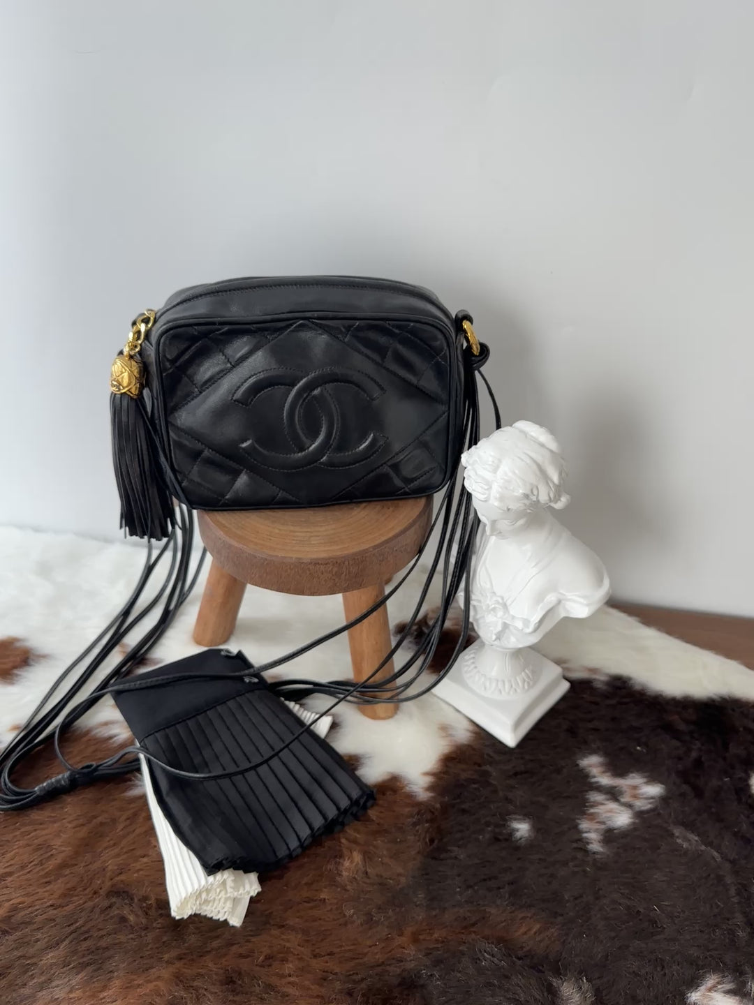 CHANEL Gold Ball Tassel Camera Bag 🖤✨｜Small Size × Long Strap × Tassel Detail
