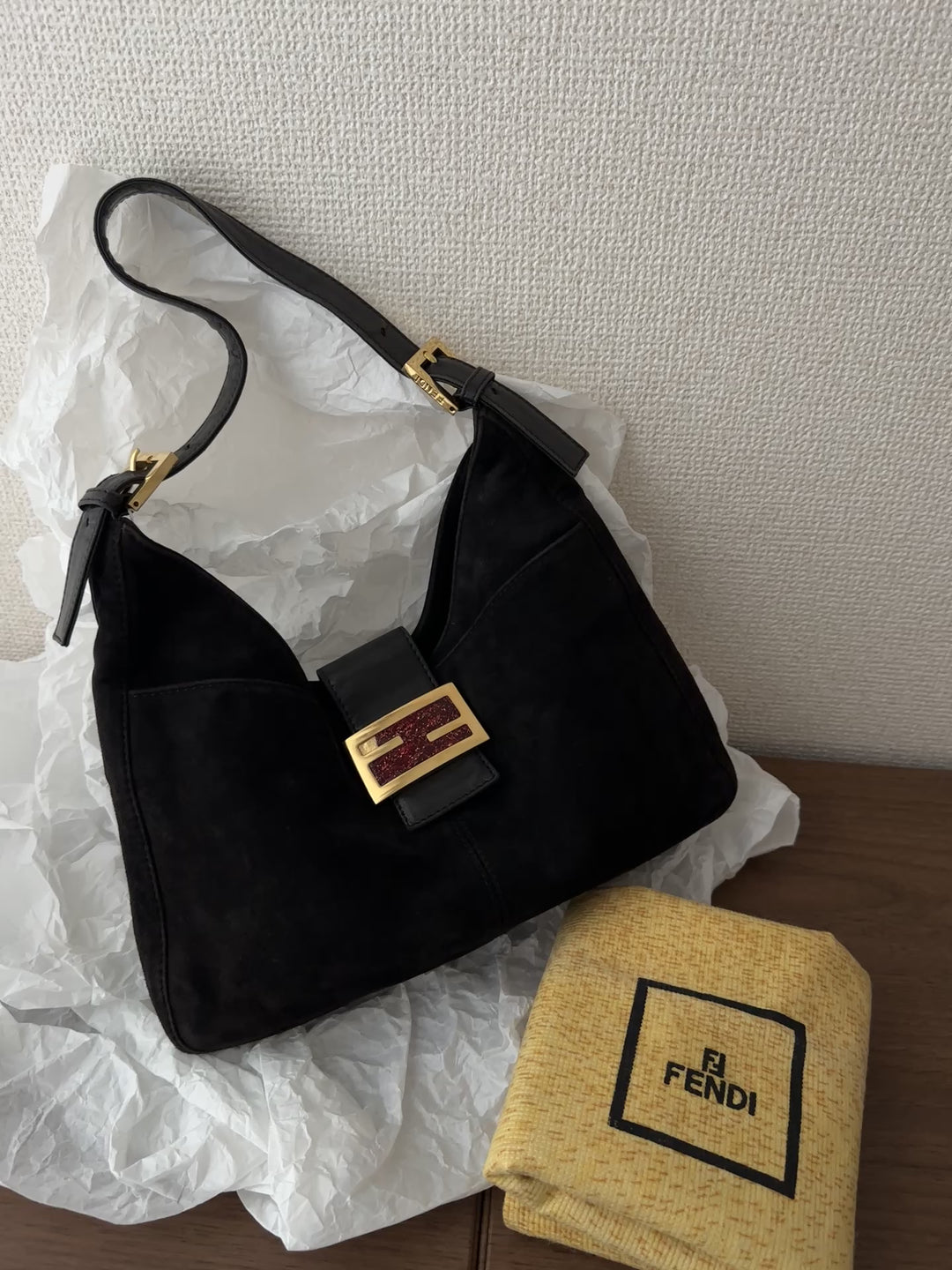 Fendi Suede Hobo Bag ✨ Rare Candy Buckle Edition