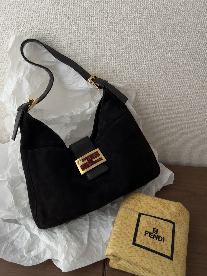 Fendi Suede Hobo Bag ✨ Rare Candy Buckle Edition