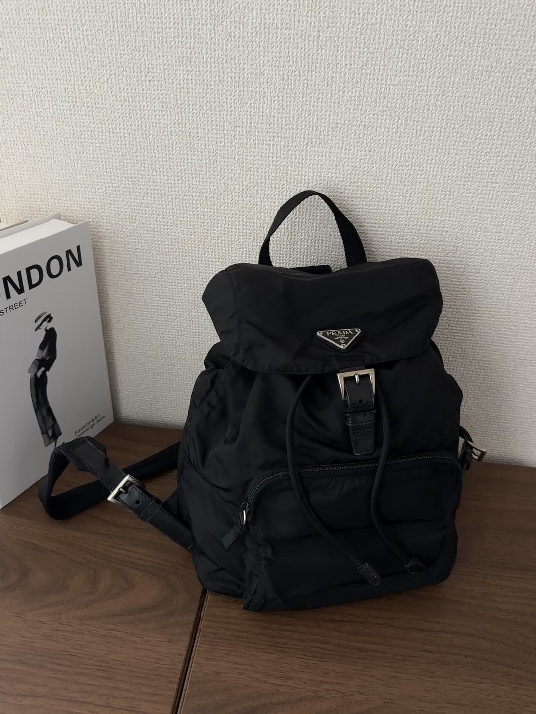 Prada Nylon Backpack 🖤✨ Classic Black & Silver