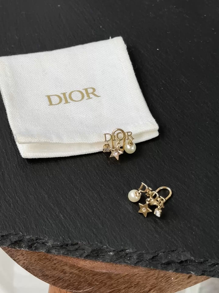 Dior Star & Pearl Charm Earrings 🤍✨ with Dustbag