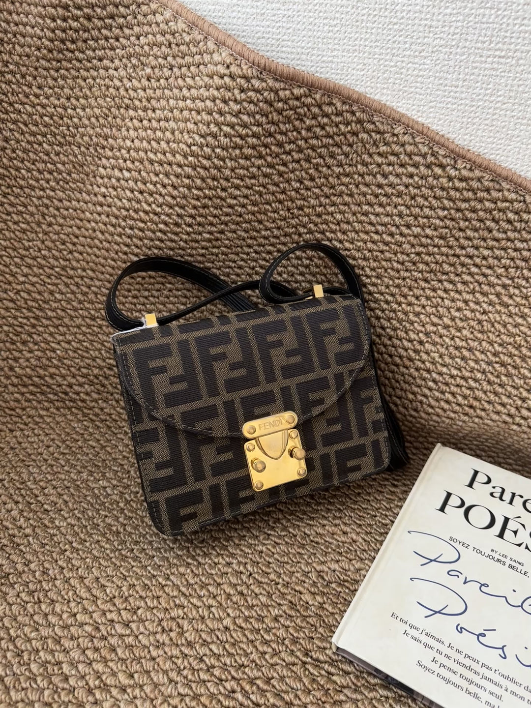 FENDI Brown Zucca Mini Constance Bag｜Gold Lock Closure × Timeless Vintage Elegance 🤎✨ Collector’s Treasure