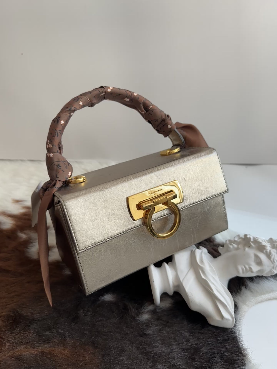 Ferragamo Champagne Vanity Box 🤎✨ | Petite Luxury, Infinite Charm