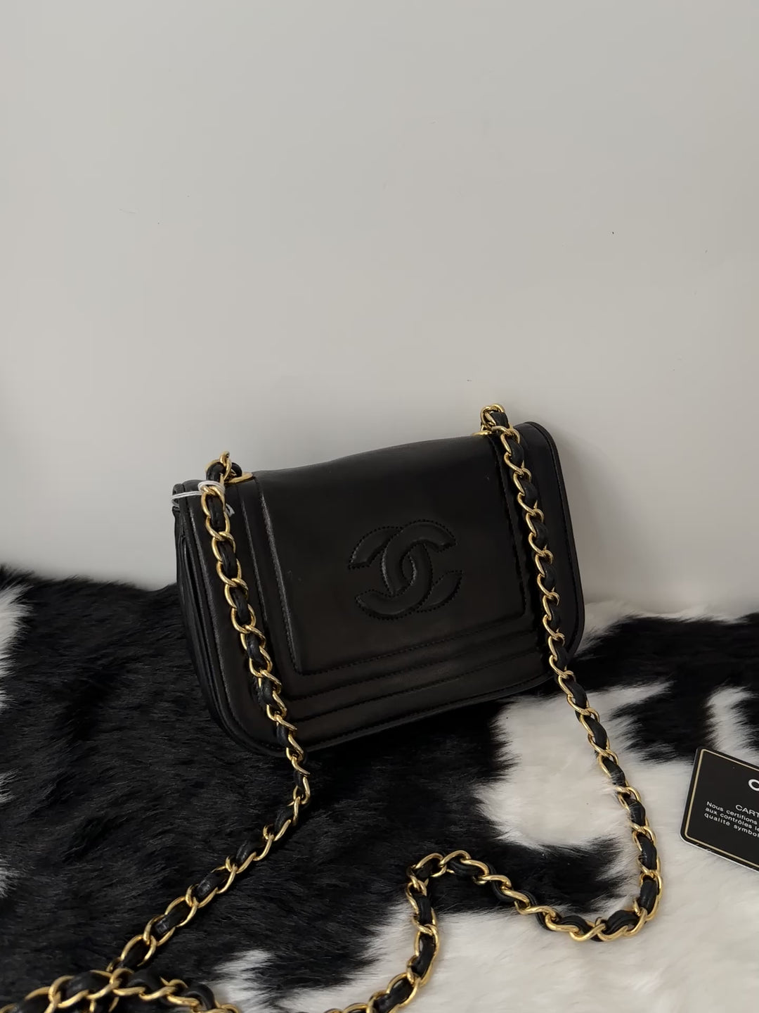 CHANEL CC Leather Chain Bag｜Black Lambskin Elegance × Vintage Gold Chain × Daily Chic Essential 🖤✨🔥