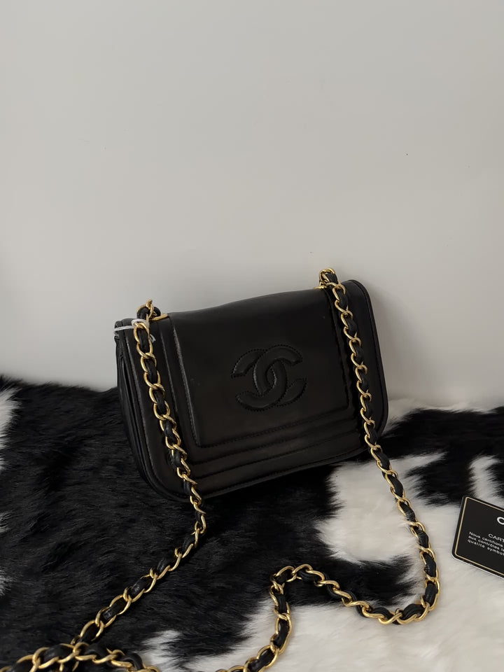 CHANEL CC Leather Chain Bag｜Black Lambskin Elegance × Vintage Gold Chain × Daily Chic Essential 🖤✨🔥