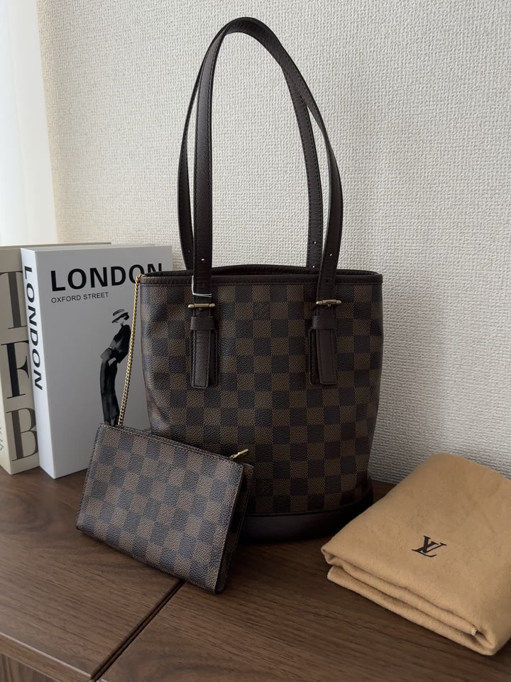 Louis Vuitton Damier Bucket Tote 🪣🤎 With Pouch & Dust Bag