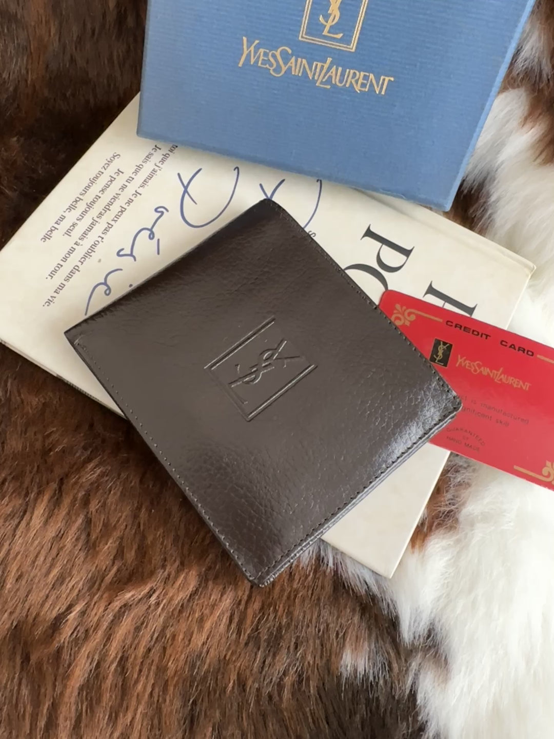 Yves Saint Laurent Vintage Bifold Wallet 🤎｜Full Set Complete × Dark Chocolate Leather × Unisex Everyday Classic