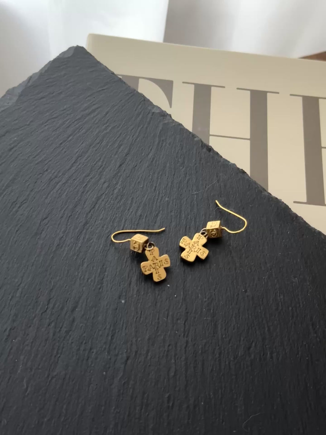 CHANEL Vintage Cross Earrings – Rare Chrome Hearts Inspired 🖤✨
