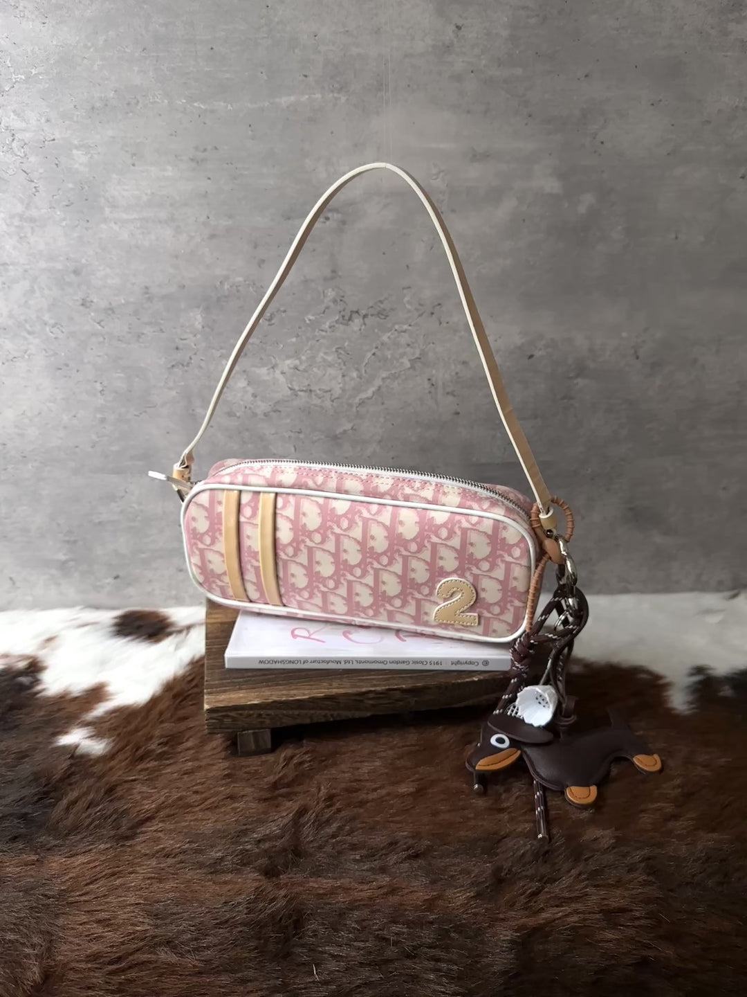 Dior Pink Trotter Shoulder Bag 🌸｜Y2K Charm × Sweet Monogram × Practical Compact Size