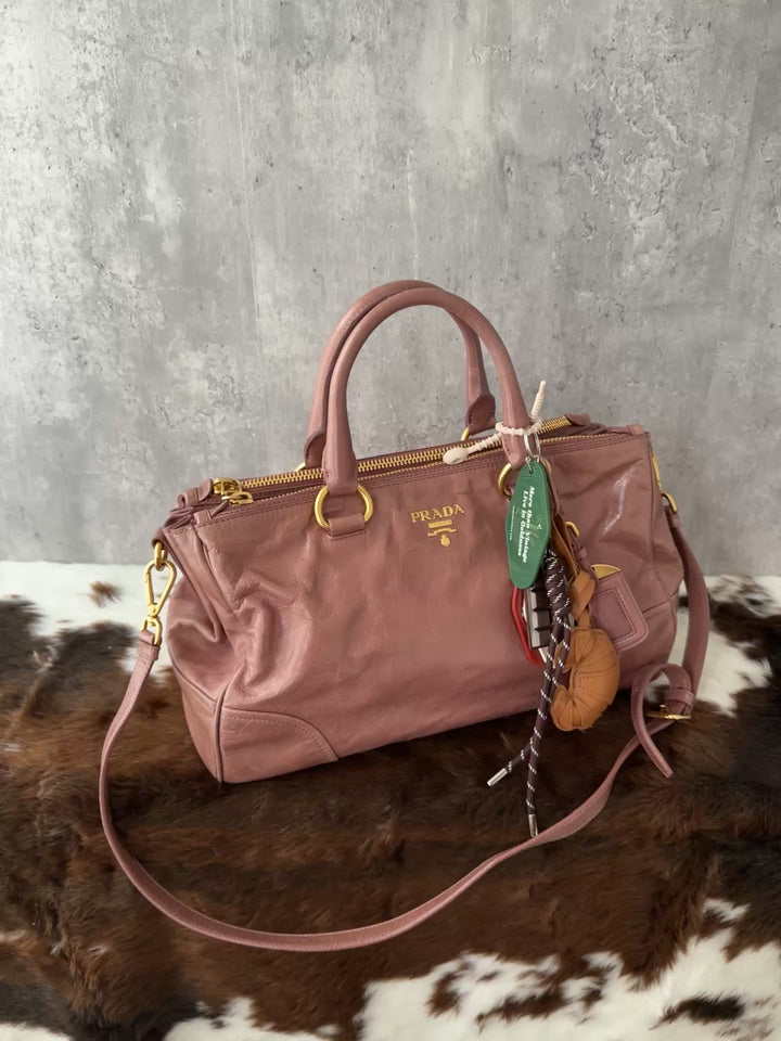 Prada Waxed Leather Tote Bag ✨