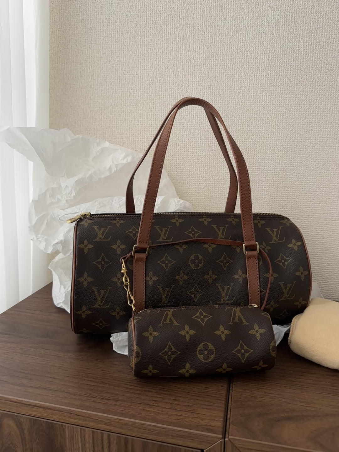 Louis Vuitton Papillon Tote with Baby Pouch 🤎✨ Rare Find