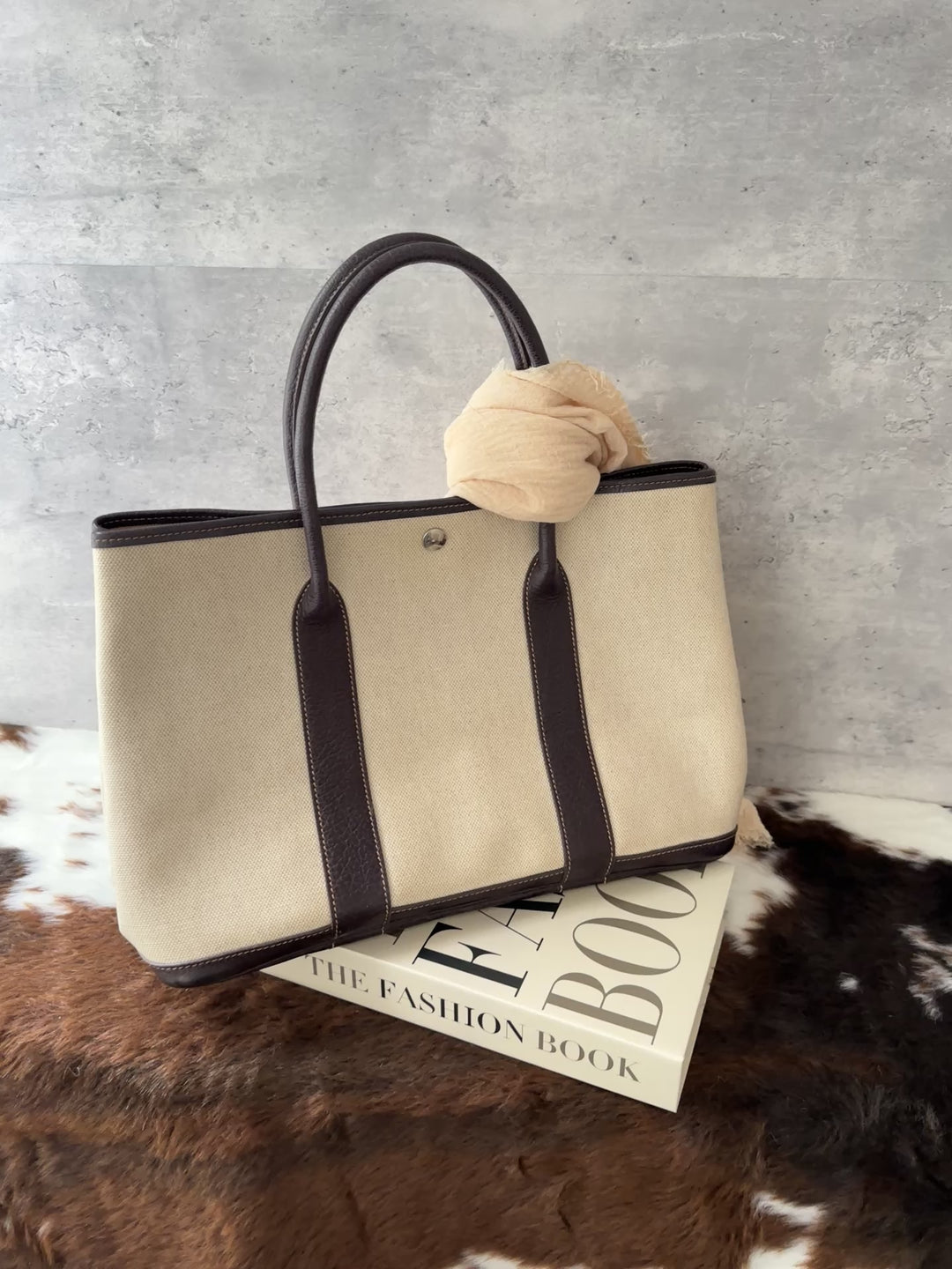 HERMÈS Garden Party 36 Canvas Leather Tote Bag 🤎｜Canvas &amp; Leather Mix × Laptop-Friendly × Special Price