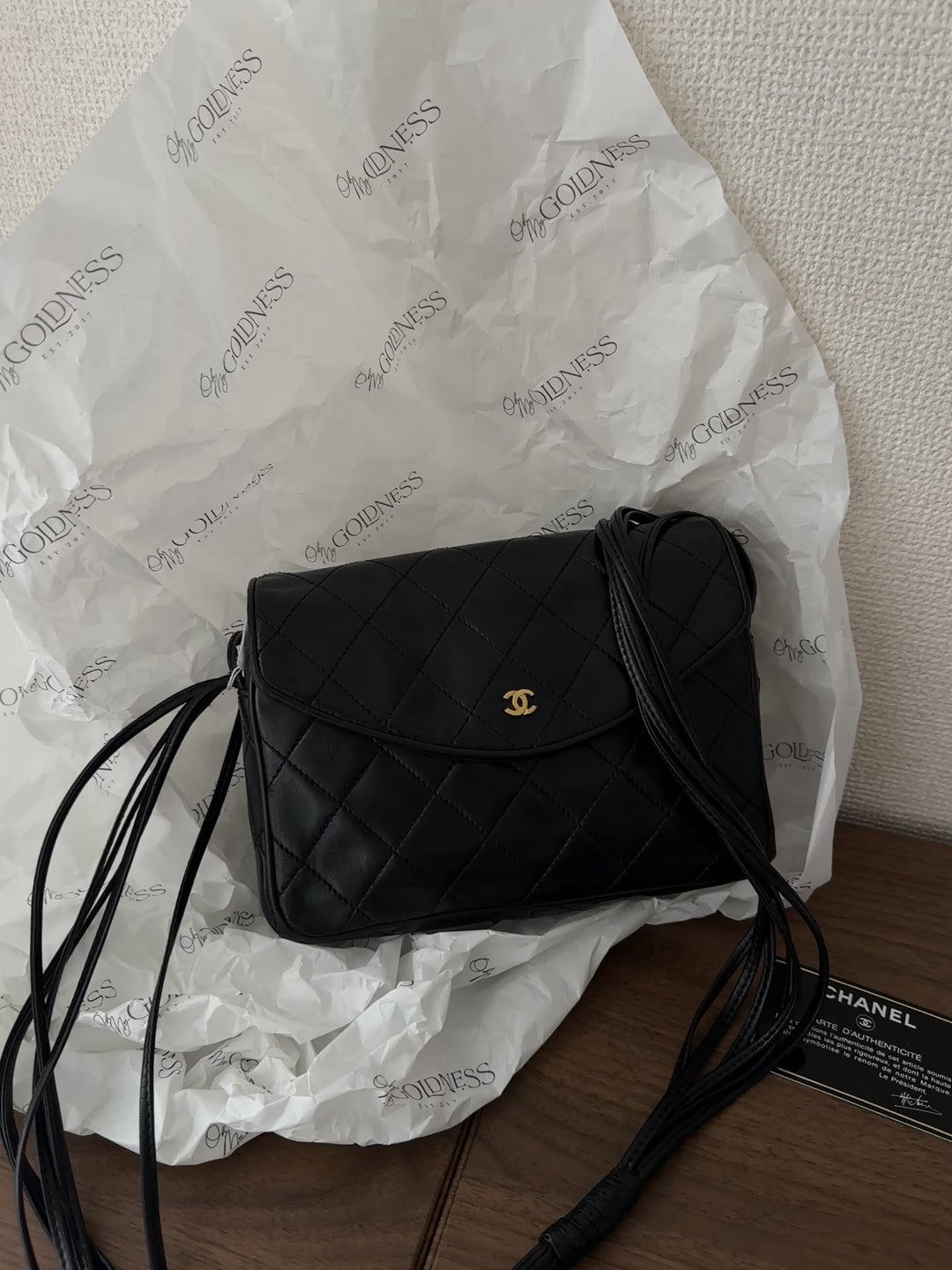 Chanel CC Shoulder Bag 🖤 | Classic Vintage Elegance with Card & Sticker