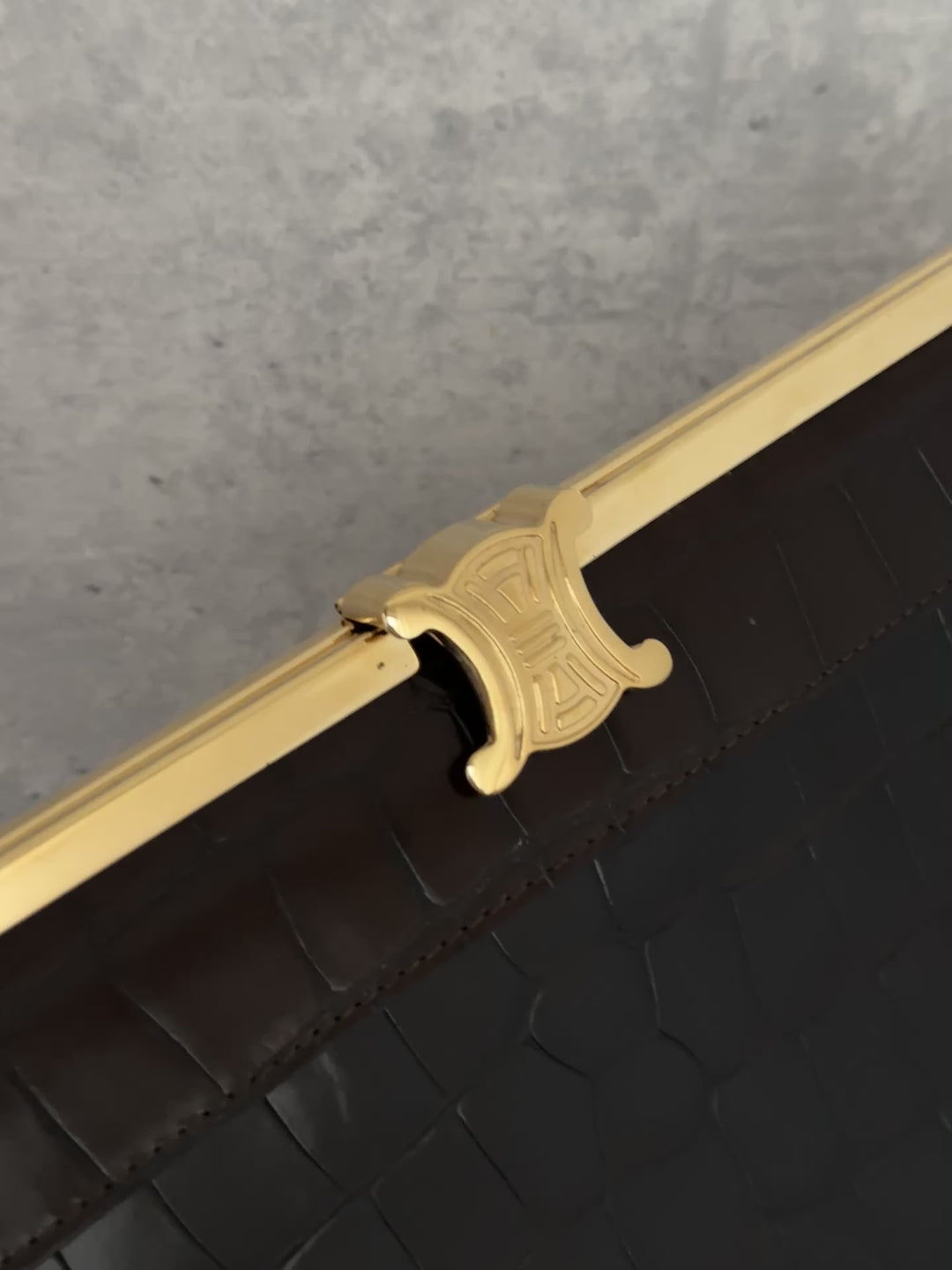 CELINE Vintage Crocodile Triomphe Envelope Bag 🐊💌 Ultra-Rare Collectible