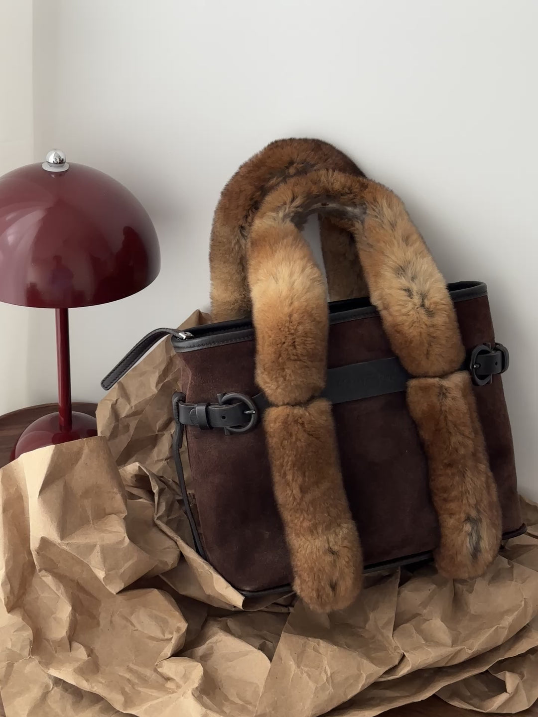 Ferragamo Teddy Handle Tote 🐻🍂 | Cozy Luxury for the Season