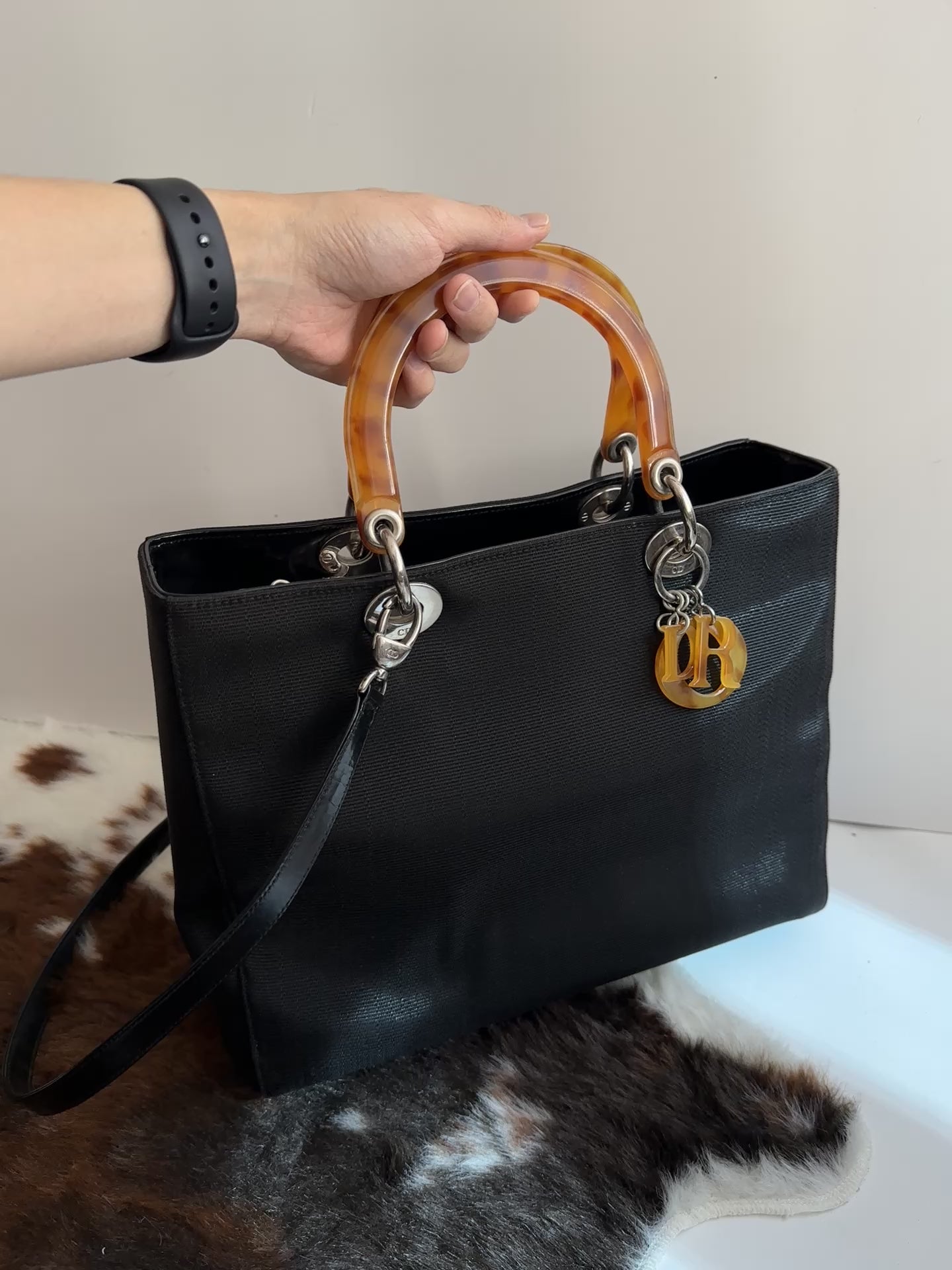 Lady Dior with Tortoiseshell Handles 🐆🖤 | Classic Elegance