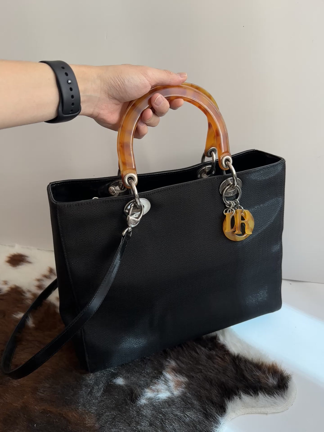 Lady Dior with Tortoiseshell Handles 🐆🖤 | Classic Elegance, Modern Edge