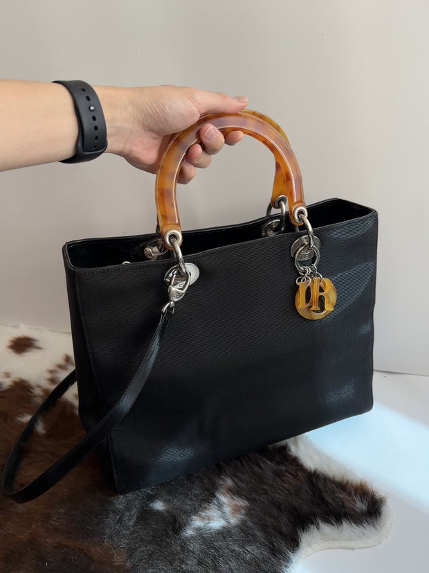 Lady Dior with Tortoiseshell Handles 🐆🖤 | Classic Elegance