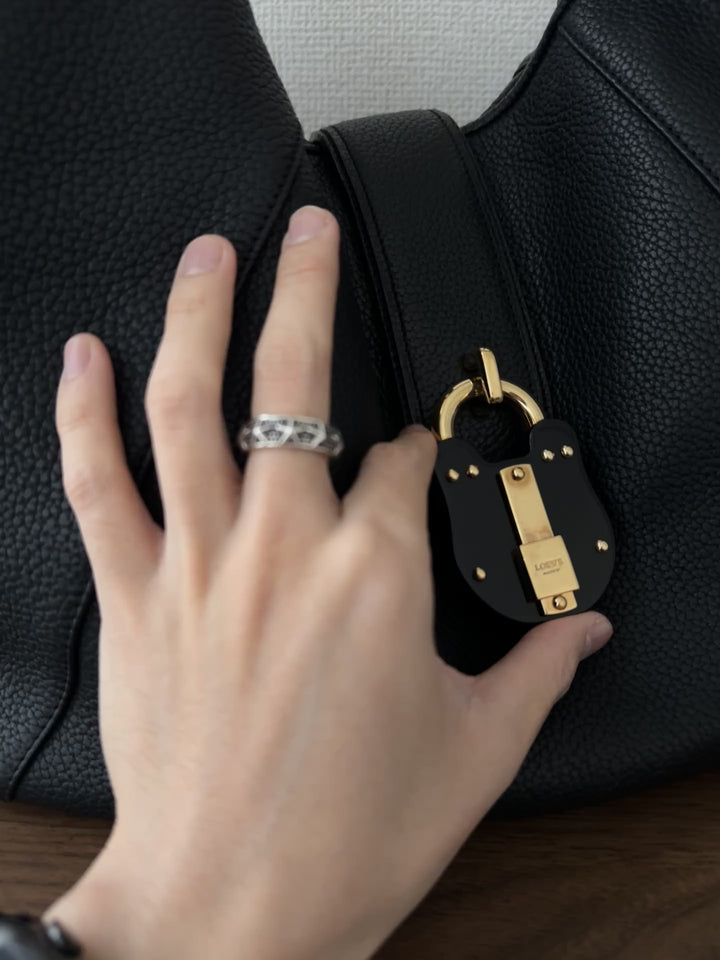 Loewe Pebbled Leather Hobo with Lock 🖤✨