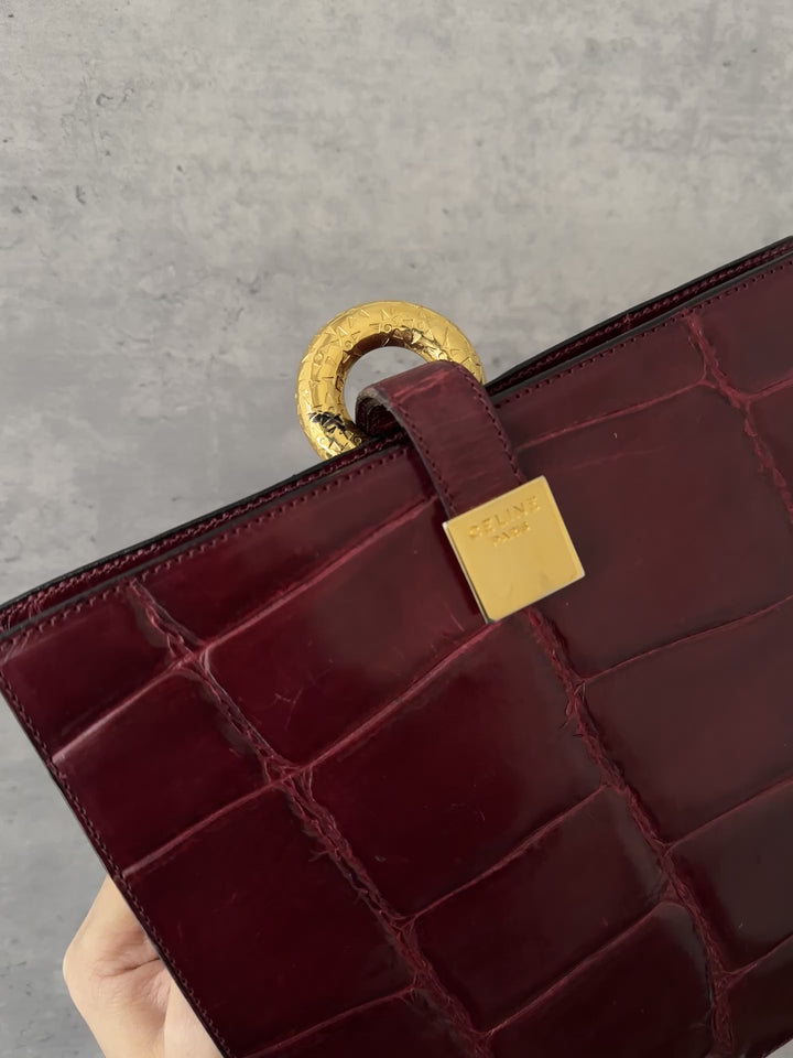 Celine Crocodile Donut Bucket Bag ❤️🐊｜Exotic Crocodile × Iconic Donut Hardware × Archive Collectible