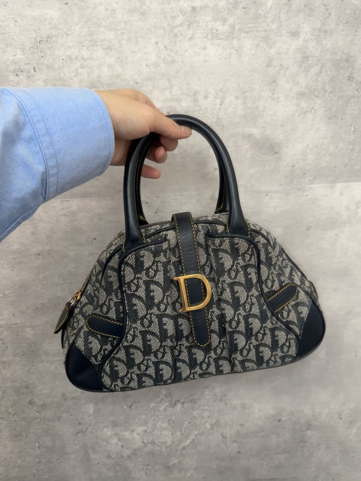 DIOR Double Saddle Monogram “Pumpkin” Bag 💙✨ Small Size | Excellent Condition
