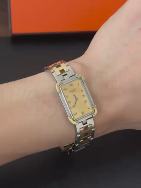 HERMÈS Vintage Watch ⌚✨ Gold & Silver Tones