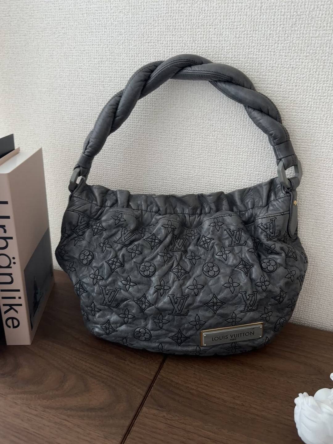 LOUIS VUITTON COS Cloud Bag – Quilted Leather in Graphite Grey 🐘✨
