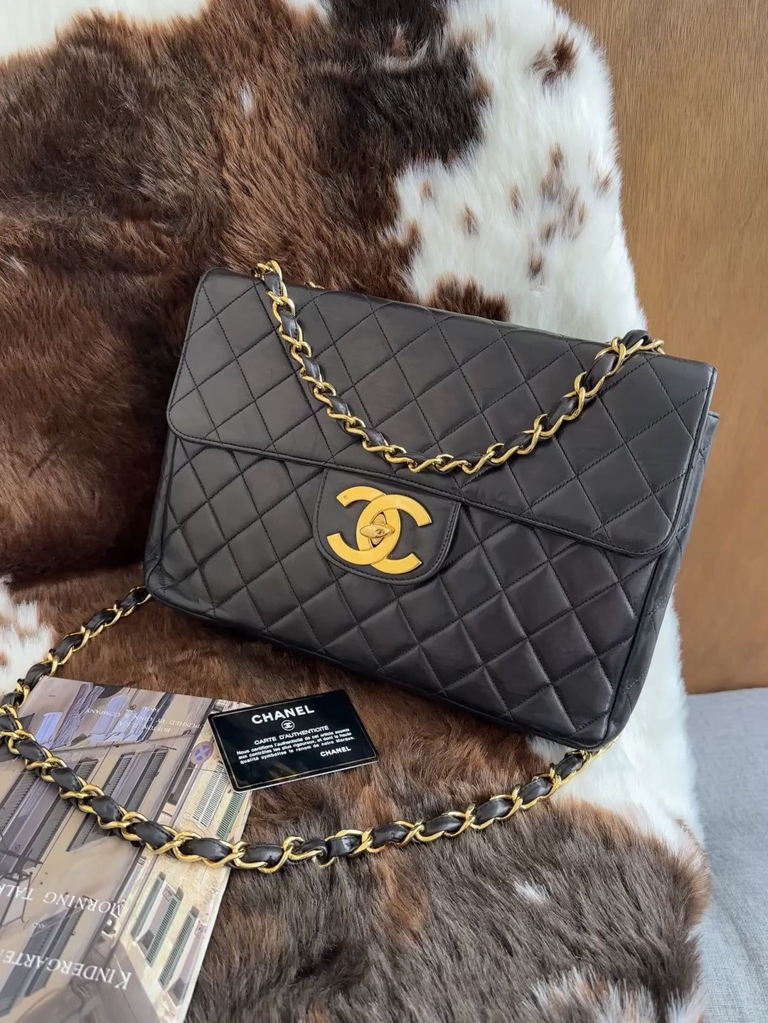 CHANEL Classic Flap 30cm Bag 🖤｜Rare Jumbo Size × 24K Gold CC Logo × Exceptional Condition