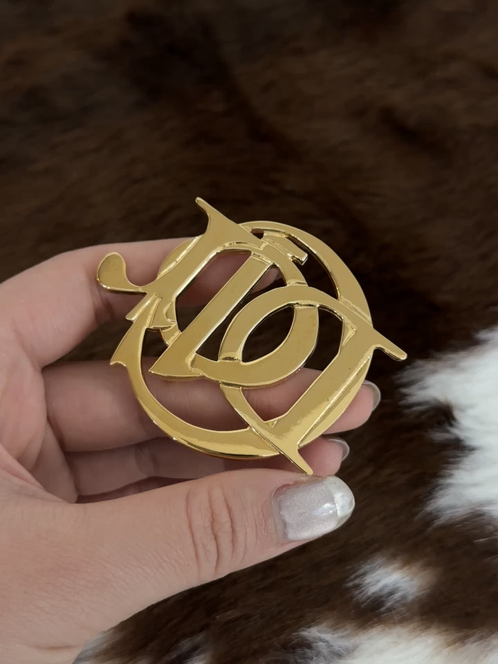 Dior “Classic CD Monogram Brooch” 😻✨ | Bold, Sleek & Ultra-Elegant Golden Statement