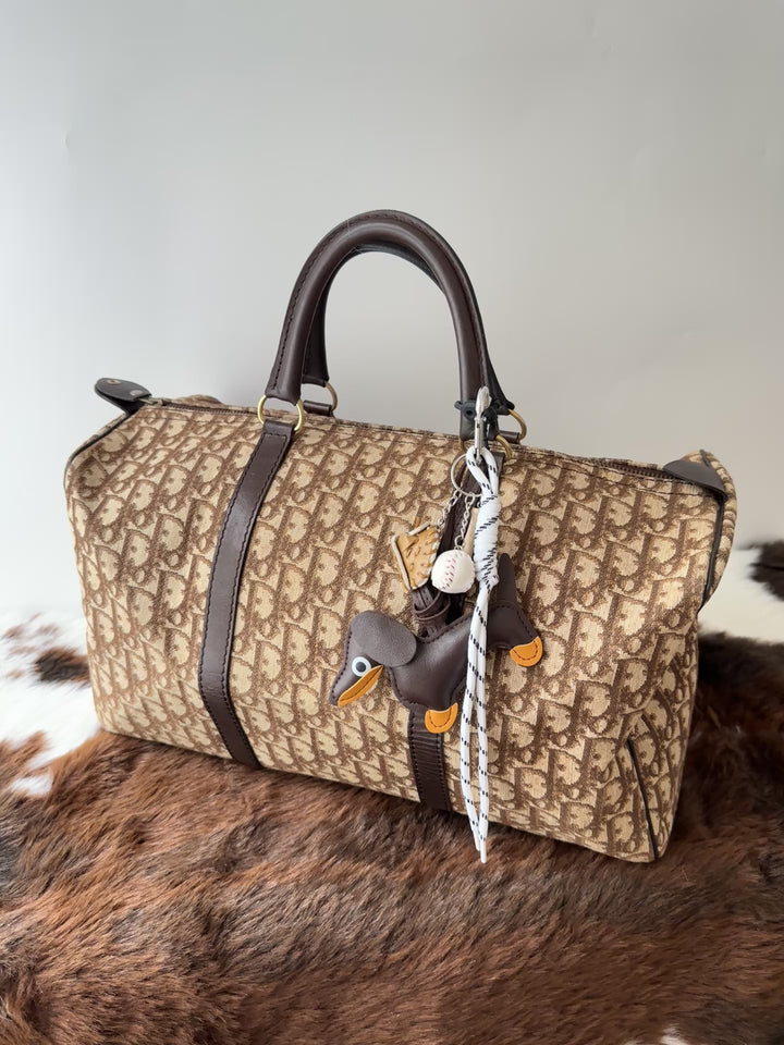 Dior Monogram Boston 40 Bag 🤎｜Iconic Oblique Canvas・Spacious Travel Size・Vintage Classic