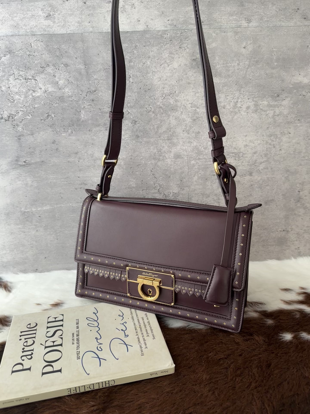 Ferragamo Limited Aileen Gancini Lock Shoulder Bag 🤎｜Rare Limited Series × Logo Lock with Key × Multi-Way Styling