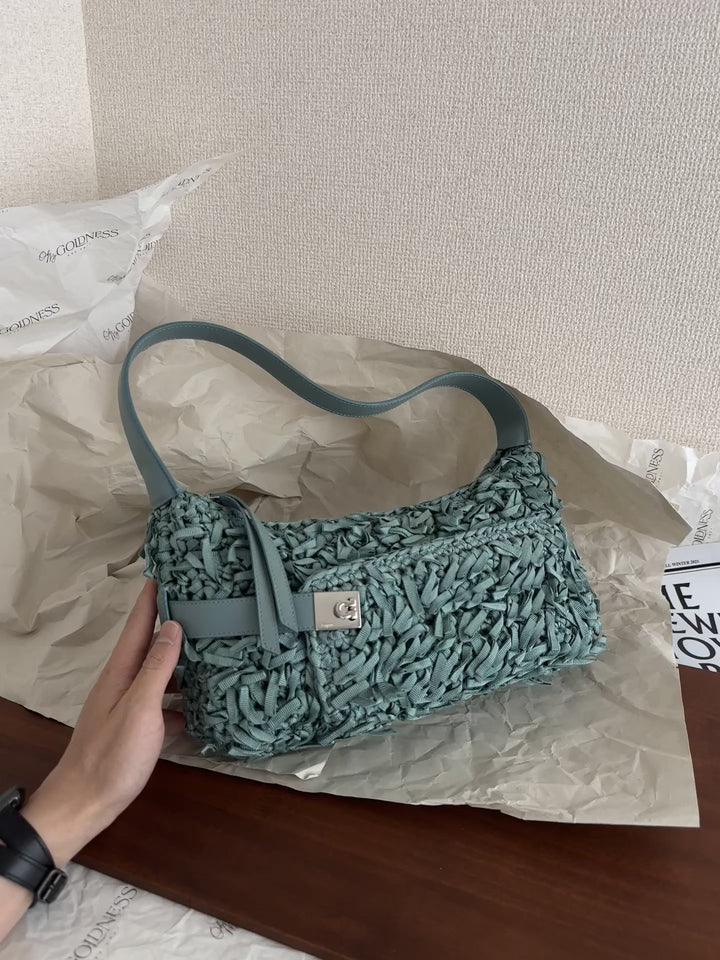 FERRAGAMO Sky Blue Ribbon Hobo 💙 A Rare, Refreshing Charmer