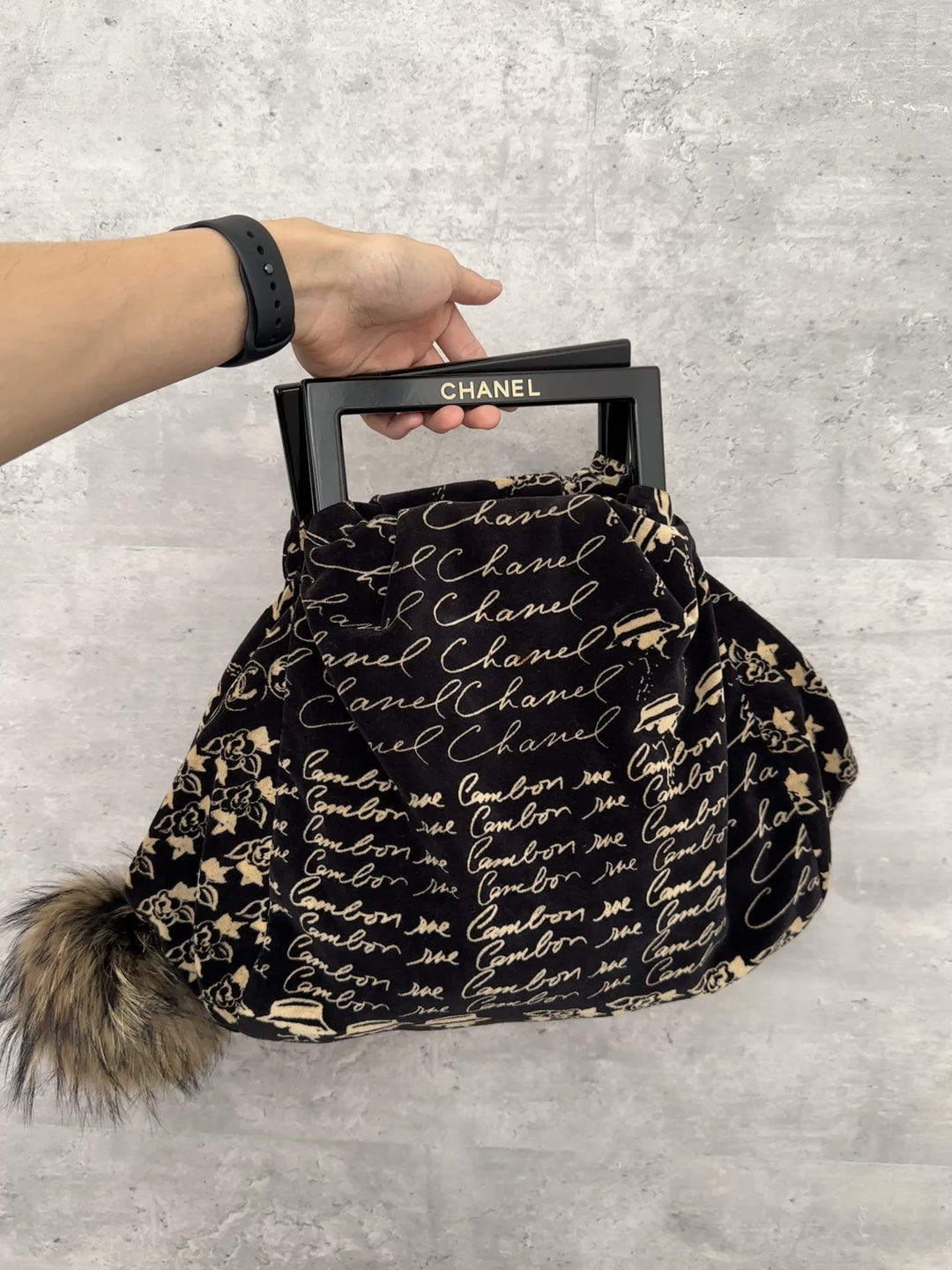 CHANEL Velvet Hand Bag 🖤
