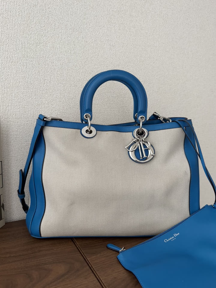 Lady Dior Tote 💙✨ With Baby Pouch & Original Strap