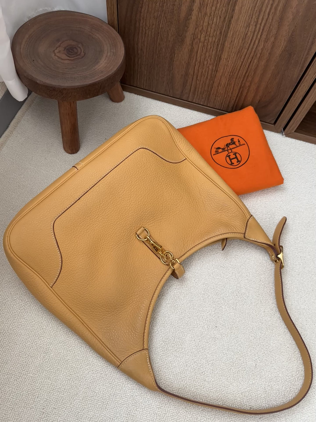 Hermès Trim Vintage Shoulder Bag 🤎✨ Full Set