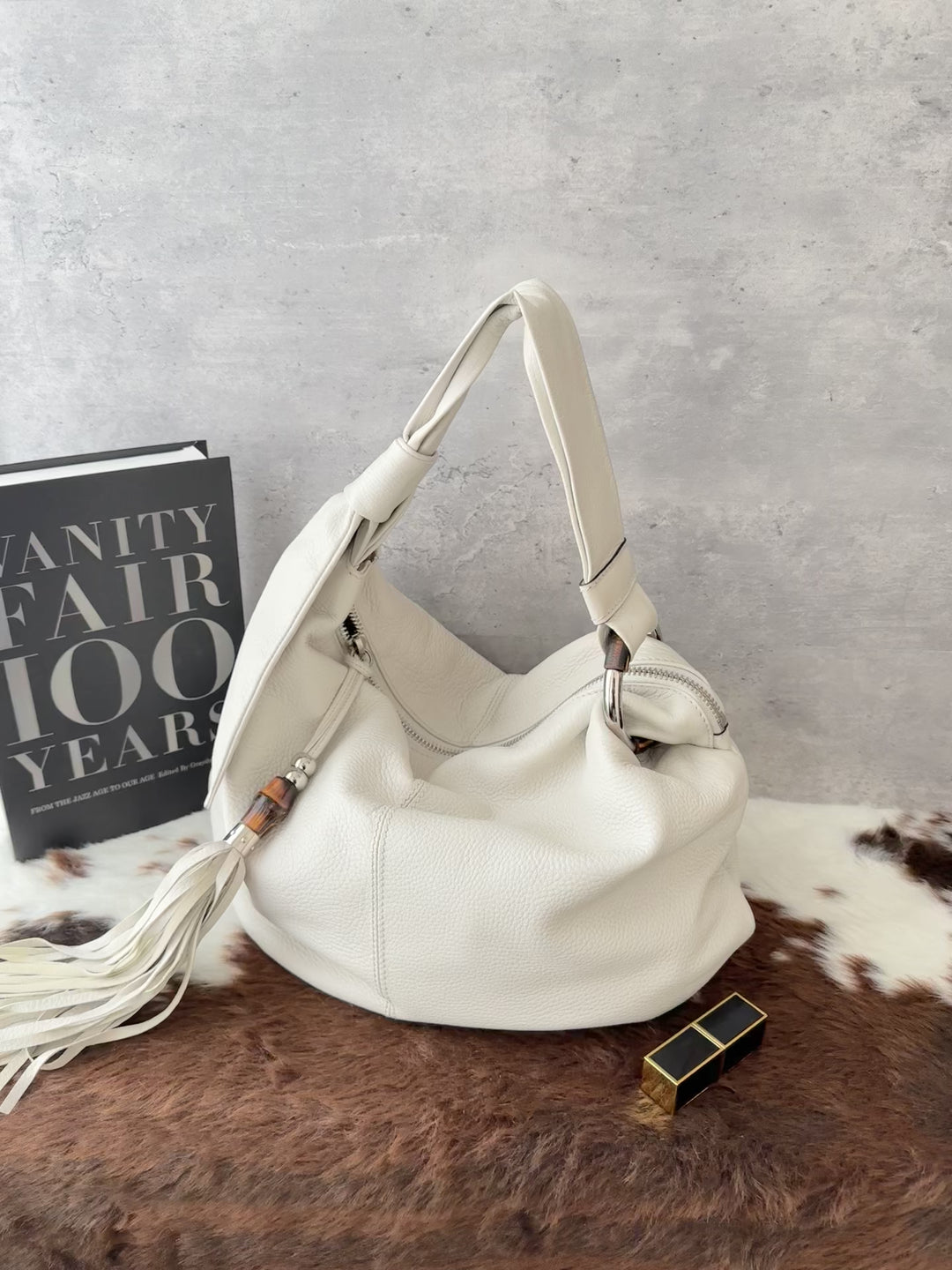 GUCCI Jackie Hobo Bag 🤍✨｜Supple Calfskin × Bamboo Details × Relaxed Silhouette